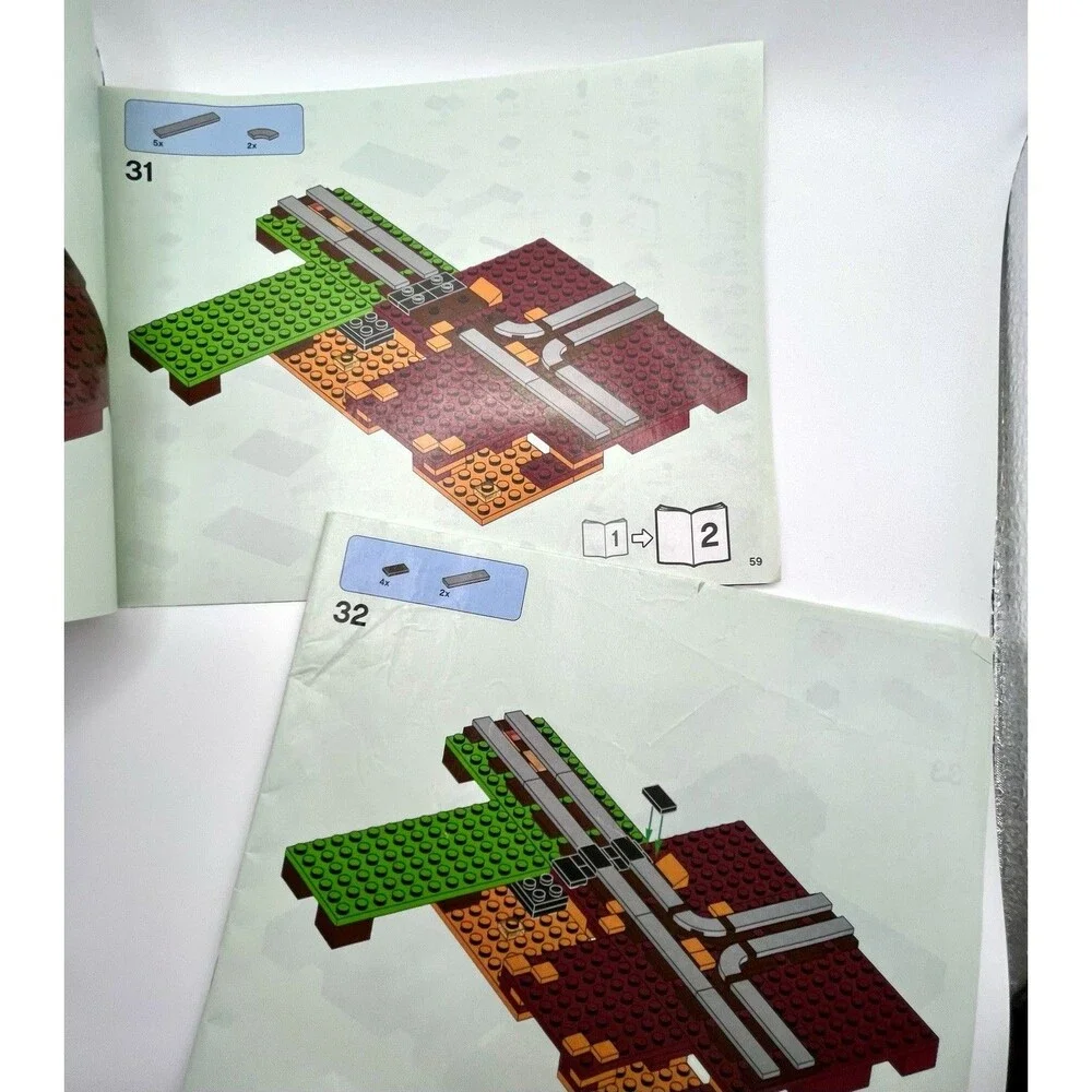 LEGO Manual Only 21143 Minecraft Paper Instructions The Nether Portal